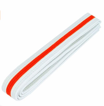 XTREME HVIT BELTE M/ORANSJE STRIPE