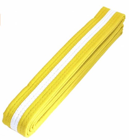 Xtreme Gul belte m/hvit stripe