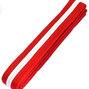 Xtreme Rød Belte m/hvit stripe