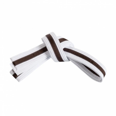 XTREME HVIT BELTE M/BRUN STRIPE