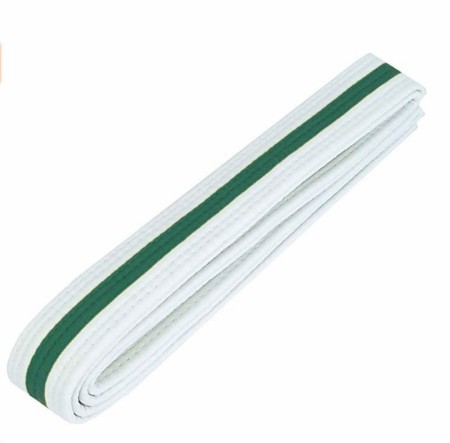 XTREME HVIT BELTE M/GRØNN STRIPE